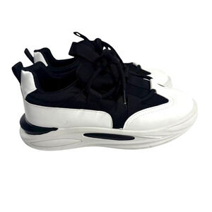 Men’s Sneakers Size 10 Black White Chunky Sole Casual Fashion Shoes NEW